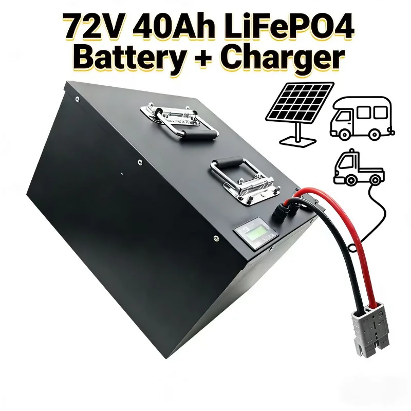 72V 40Ah Lifepo4 Battery Pack - Batterie LiFePO4 24S 72V 40Ah avec